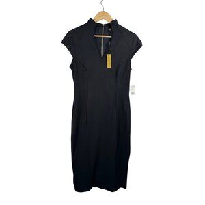 Alexia Admor Katrina‎ midi dress black minimalist black 90s sz M